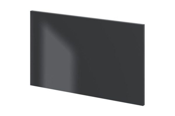 Cabinet front Amika black graphite gloss 59.6x35.6 cm, color black graphite gloss