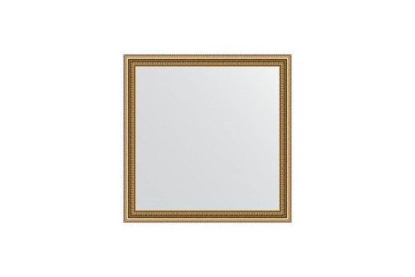 Wall mirror in a baguette frame EVOFORM gold beads 72x72 cm