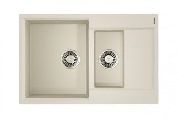 Inset sink with wing OMOIKIRI Daisen 78-2-PA 4993330, pastille 78x51x19.5 cm