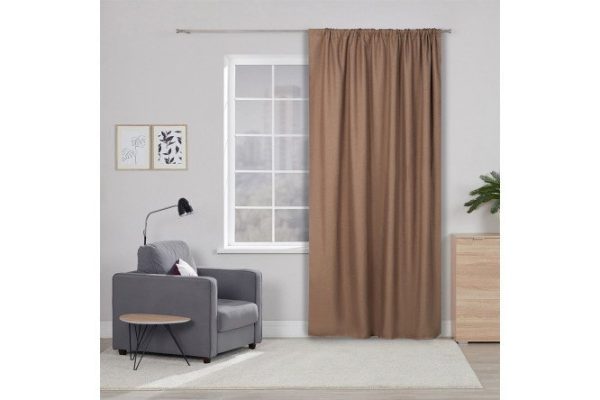 Ribbon curtain ESTUDI BLANCO Brenda 200x280 cm, 1 piece, coffee color