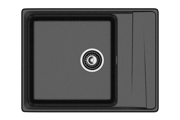 Inset sink with drainer GRANFEST Level GF-LV-660L 66x50x20 cm