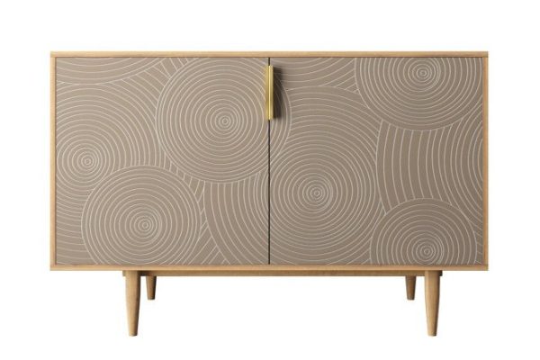 Line chest of drawers with 2 doors