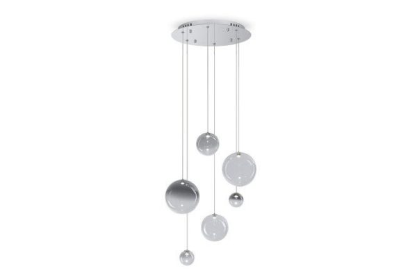 Hanging lamp EUROSVET Wonder 4 sq.m., 44x80x44 cm, LED