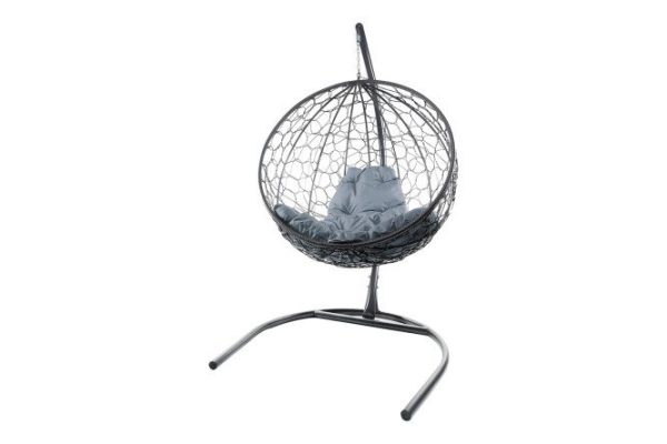 Hanging chair Circle 72x186x102 cm, base and frame color gray, finishing gray