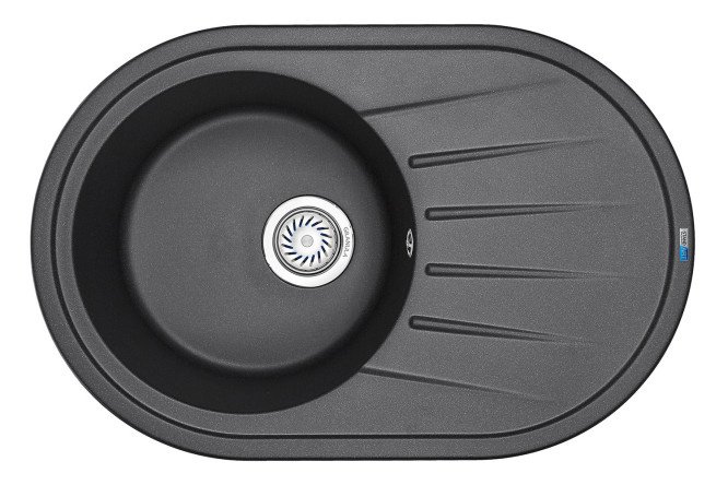 Inset sink with drainer GRANULA Standart 7601 76x50x20 cm