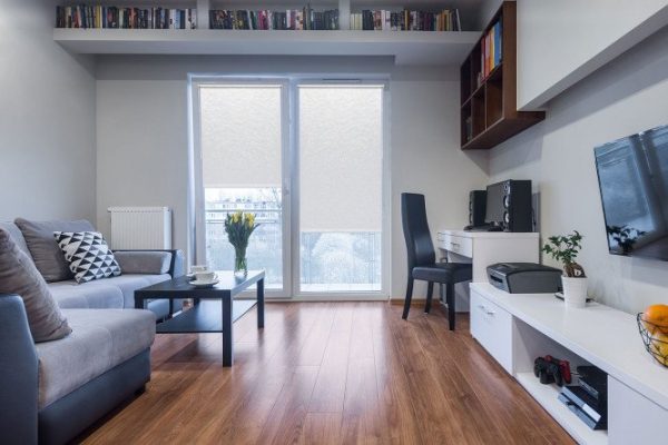 Roller blind COMFORT Frost color white, 43x175 cm