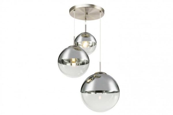 Hanging lamp TOPLIGHT Glass chrome 6 sq.m., 51x120x51 cm, E27