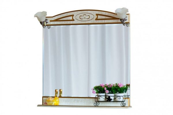 Mirror with shelf Sanflor Adele 82.4x85x15.5 cm