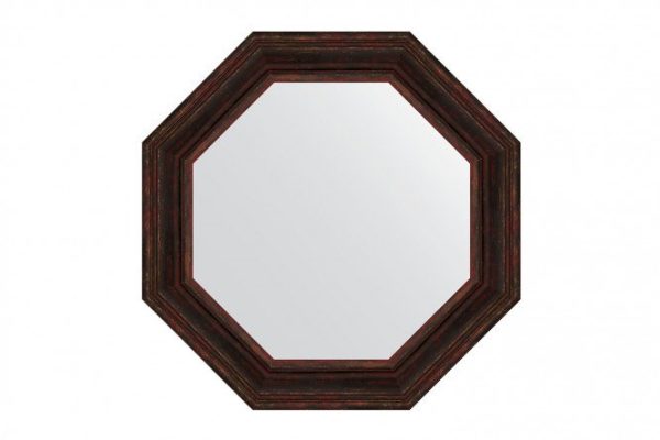 Wall mirror in a baguette frame EVOFORM Octagon BY 7369, dark Provence 74x74 cm