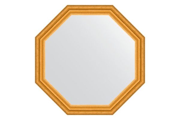 Wall mirror in a baguette frame EVOFORM Octagon BY 3735, aged gold 72.6x72.6 cm