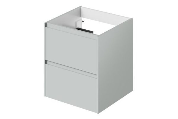 Wall-hung sink cabinet Slim 49.6 cm, frame color gray-green, facade gray-green