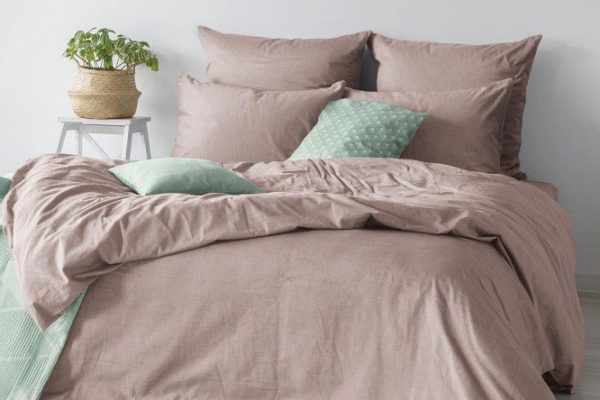 Bed linen set Melange Mokko Cotton 200x220 cm, Euro