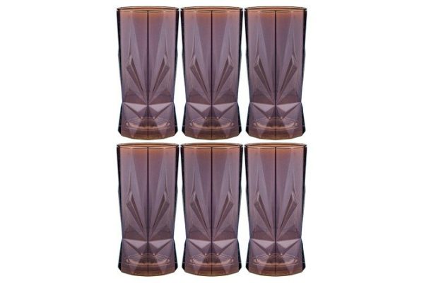 Set of glasses Lefard Roch Chocolate 450 ml, Glass, 6 pcs.