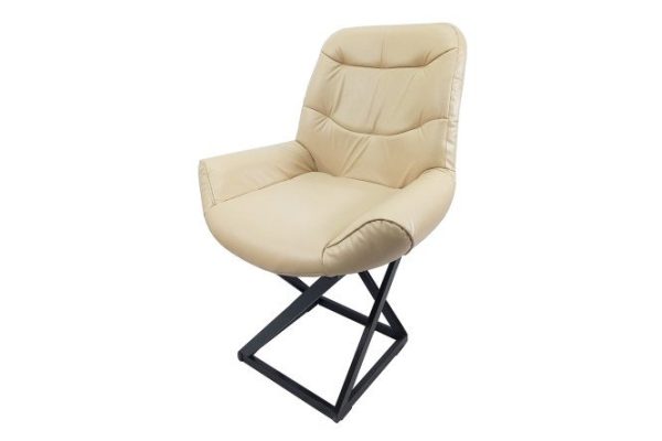 Semi-bar chair Loft Grand 63x89x50 cm, upholstery color beige, legs black