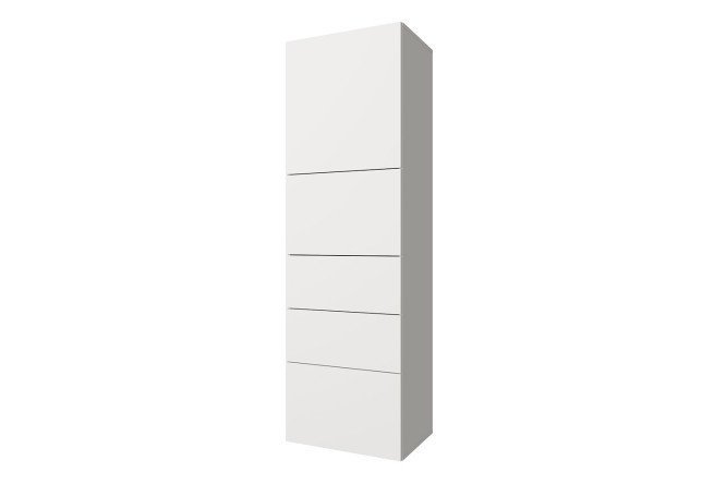 Wardrobe 3 doors and 2 drawers Oscar 60x192 with push to open, white