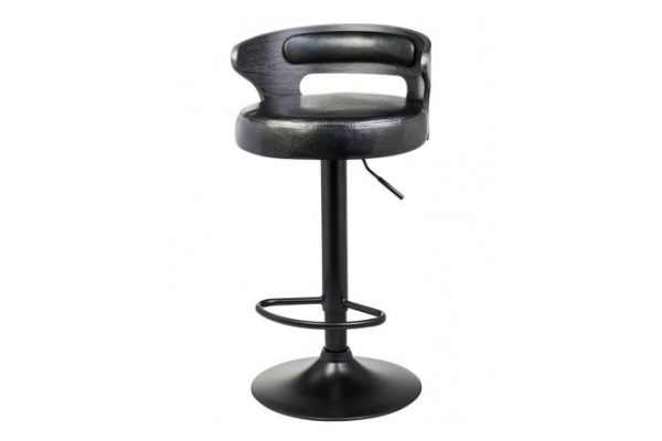 Bar chair DOBRIN Fred Black 45x78.5x45 cm, upholstery color black, backrest ebony