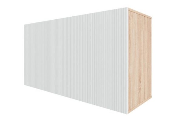 Nightstand Oscar Amelie 120x64 with doors, sonoma oak / talc wave