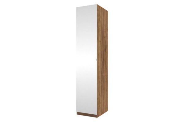 1-door wardrobe Oscar Lila 50x236 cm Craft tobacco oak, front - mirror