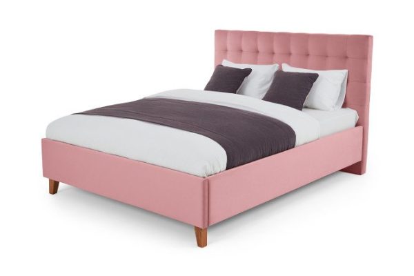 Bed with lifting mechanism SCANDICA Jenny color pale pink 180x200 cm