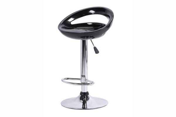 Bar stool Nice 46x77x45 cm, seat color black, legs chrome