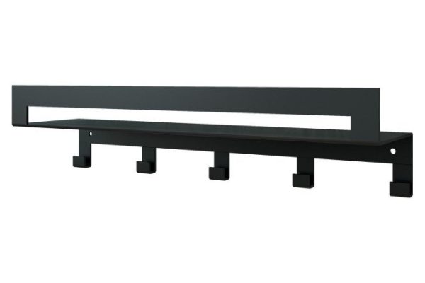 Wall shelf with hooks P27109 45x12x11.5 cm