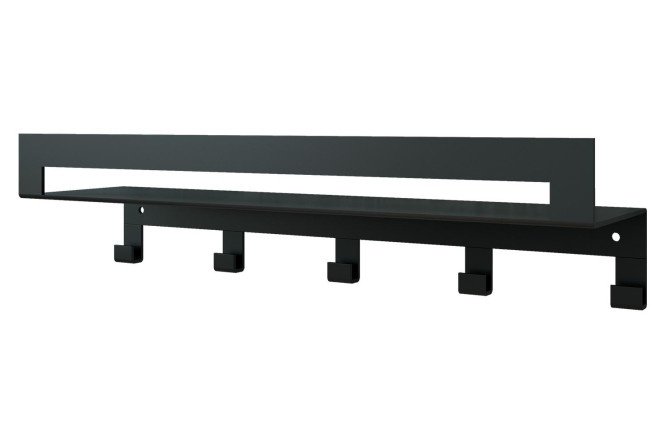 Wall shelf with hooks P27109 45x12x11.5 cm