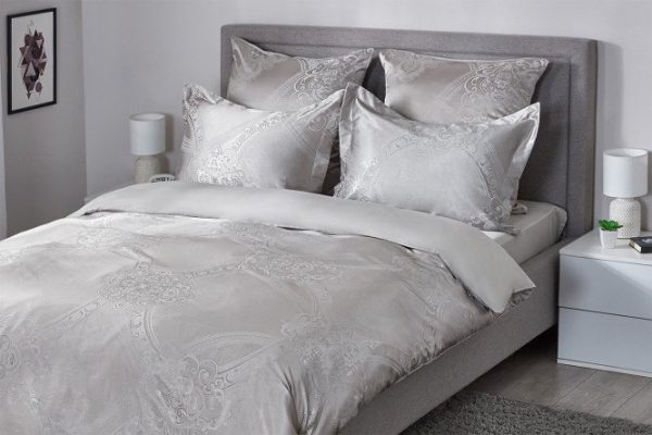Bed linen set ESTUDI BLANCO Isabelia Satin jacquard 175x215 cm, 2 bedrooms