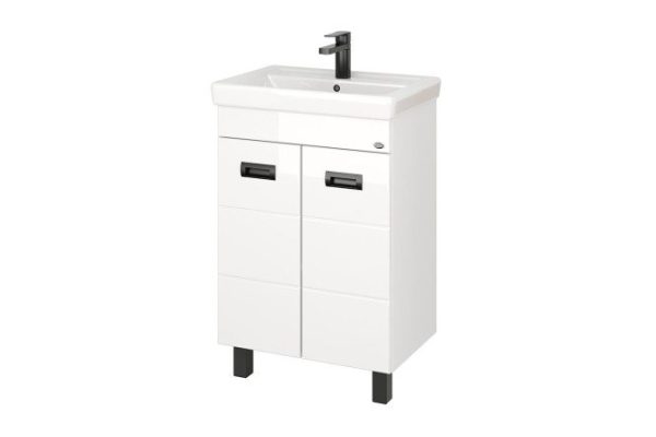 Floor stand ONIKA Baltika-Kvadro Black 105552 50.5 cm, frame color white, facade white