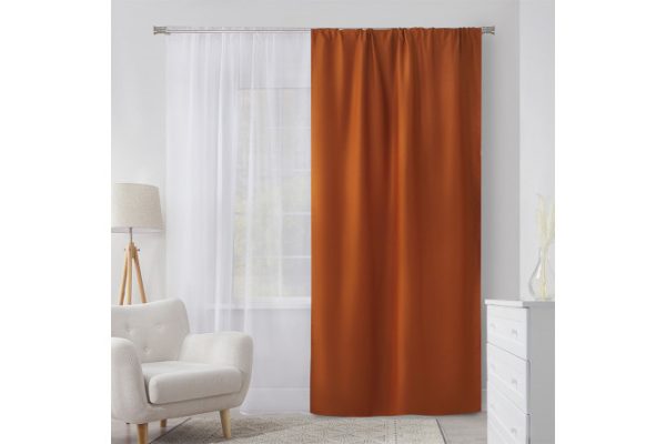 Curtain MICASA Harper 145x260 cm, 1 piece, ocher color