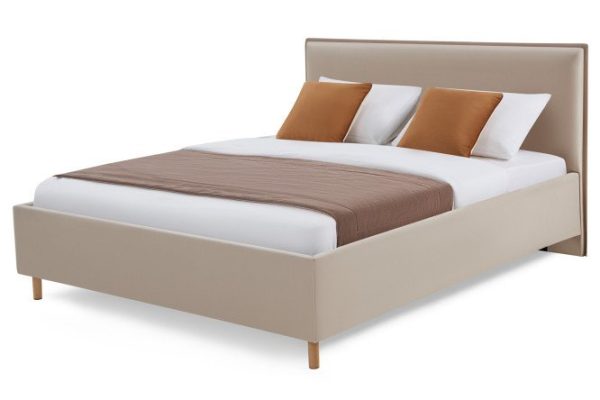 Jess bed frame light beige 140x200cm