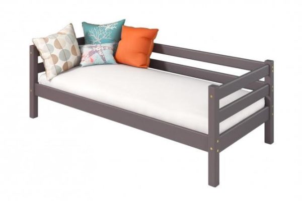 Bed Sonya with back protection 80x190 cm color lavender