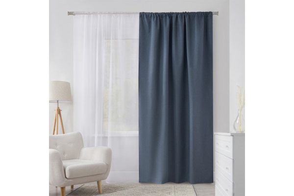 Ribbon curtain ESTUDI BLANCO Mist 180x275 cm, 1 piece, gray-blue color