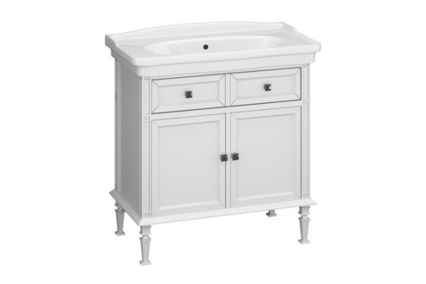 Sideboard OPADIRIS Kantara 82 cm, frame color matte white, facade white matte