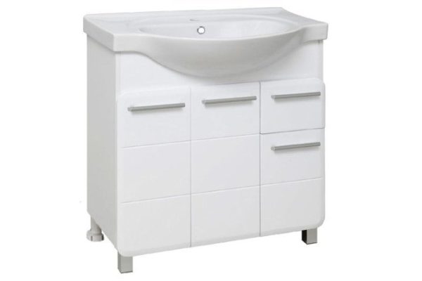 Floor stand RUNO Erika UT000003319 76.6 cm, frame color white, facade white