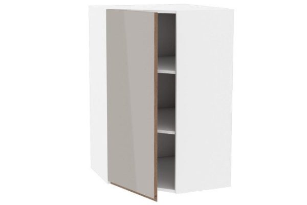 Wall cabinet front Nicole 36.3x95.6 cm, glossy cashmere color