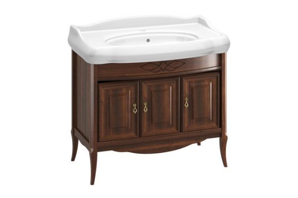 Cabinet OPADIRIS Lorenzo 91.4 cm, frame color light walnut, front light walnut