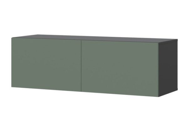 Cabinet Oscar Moon 120x40 with doors, anthracite / olive soft