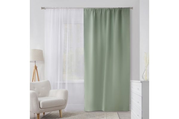 Ribbon curtain Baudry 150x280 cm, 1 piece, pistachio color