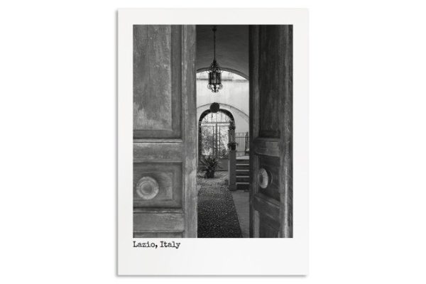 Poster on backing Old street Lazio Italy 50x70 cm