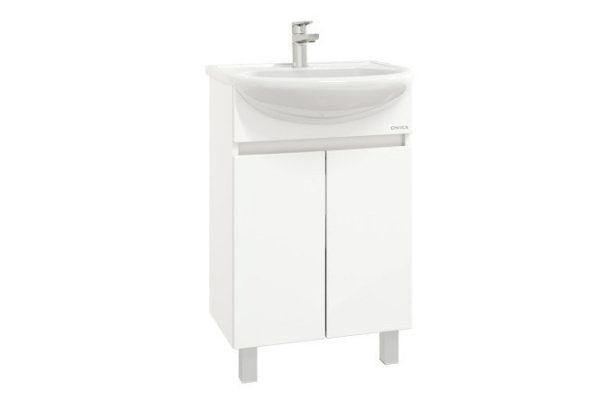 Floor stand ONIKA Milton 105559 50 cm, frame color white, facade white