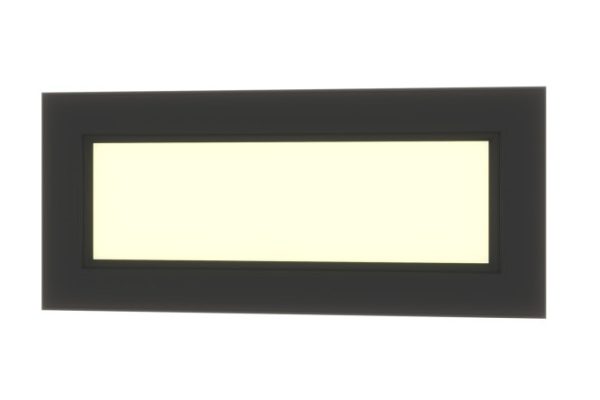 Marengo facade with horizontal cabinet opening with glass 79.6x35.6 cm, Marengo color