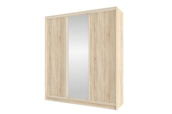 Sliding wardrobe Home 200x229.5 cm, Sonoma oak, with one mirror