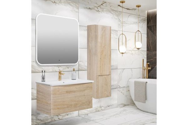 Bathroom furniture RUNO Tuscany 80 hanging, light wood