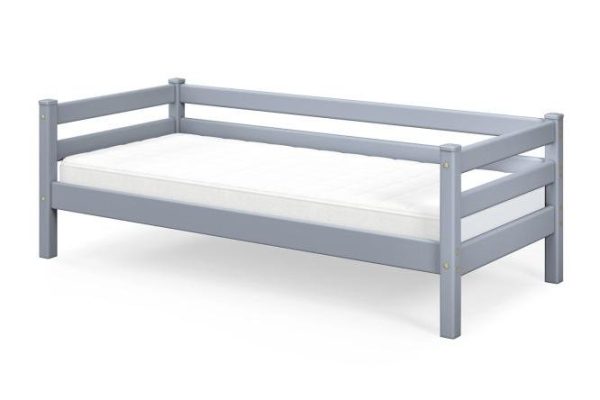 Sonya bed with back protection 80x190 cm color gray