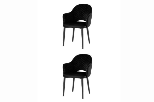 Set of Venus diamond chairs with armrests, 2 pcs. 58.5x82x64.5 cm