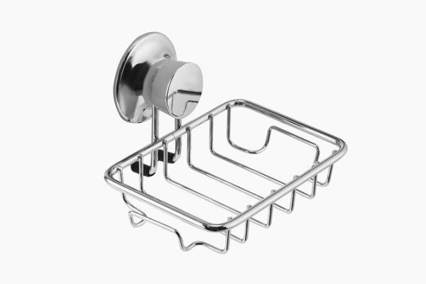 Soap dish with 2 hooks, wall mounted Ring Lock