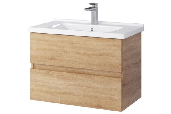 Hanging cabinet Sanstar Tuscany 395.1-1.4.1.KMIR 80.5 cm, frame color Sonoma oak light, facade color Sonoma oak light