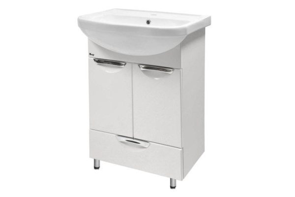 Millie floor cabinet with bottom drawer 51 cm, frame color white, front white