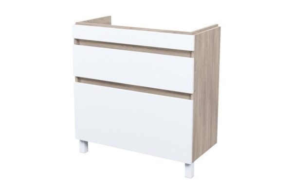 Floor stand with drawers IDDIS Zodiac ZOD8ABFi95 78.8 cm, wood frame color, white facade