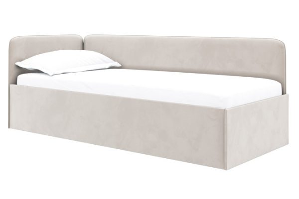 Corner bed Jackie 90x200 cm color beige